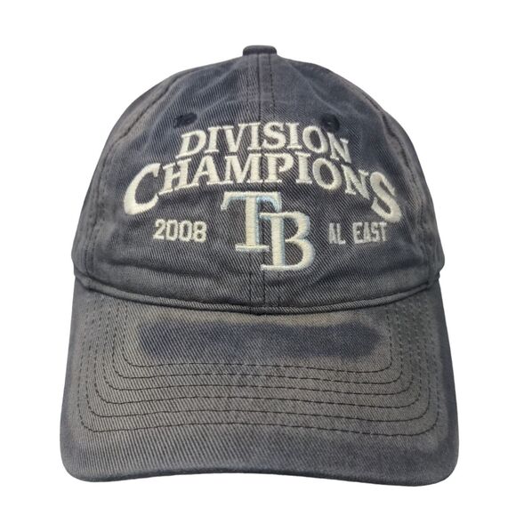 V41 Headwear Men's Strapback Hat Blue OSFM Tampa Bay Rays 2008 Division Champs - Picture 1 of 7